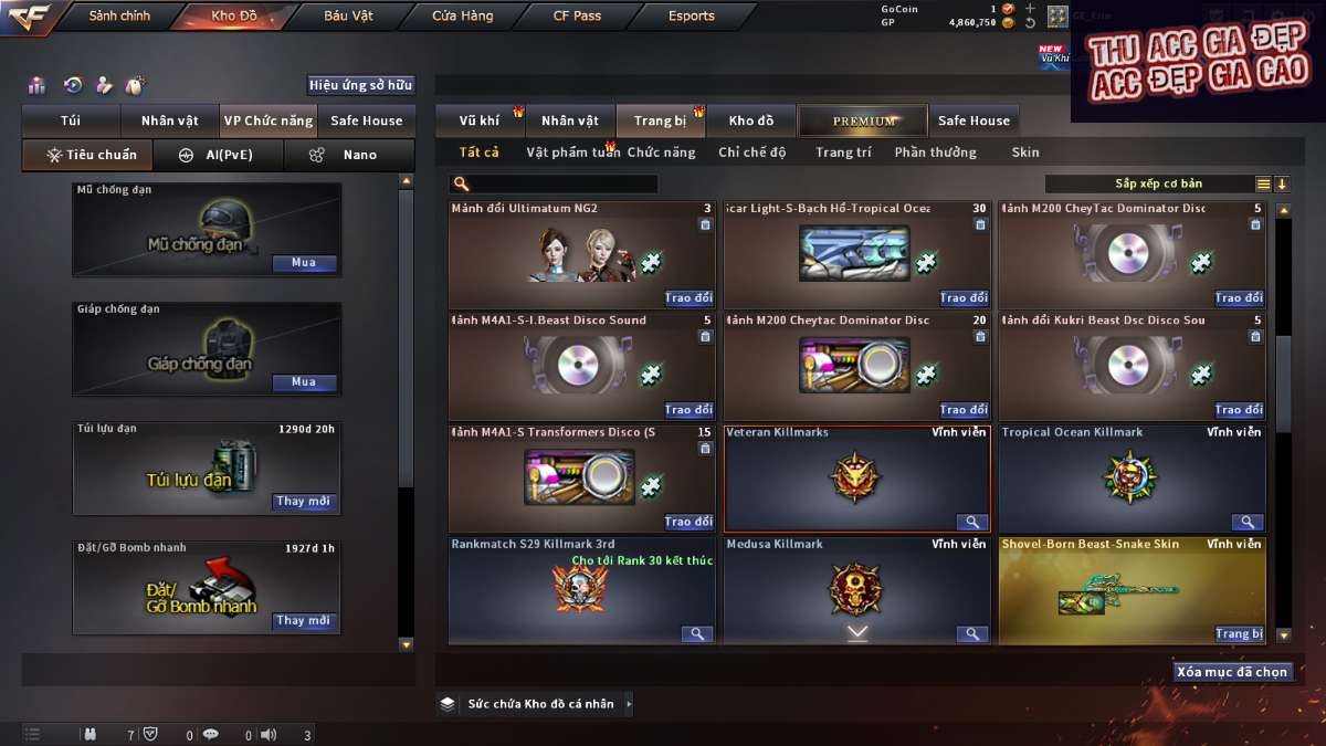 shop acc cf uy tin gia re